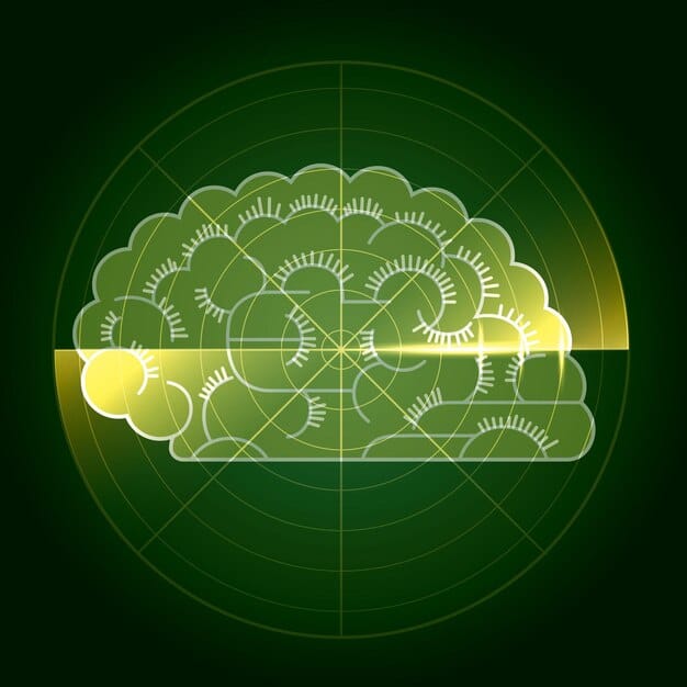 A graphic showing a brain with highlighted areas representing improved focus, attention span, and cognitive function after neurofeedback training. The graphic is clean and modern, with soft colors and clear visual indicators of enhancement, contrasting the brain's state pre- and post-training.