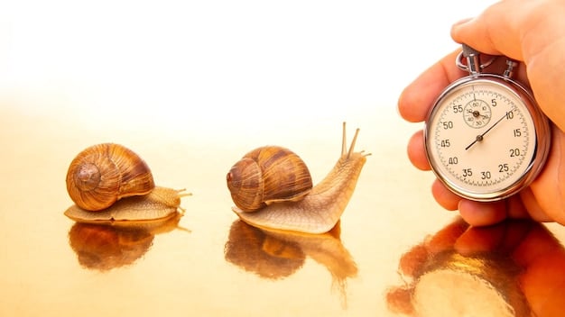 A graphical representation showing a clock speeding up and a snail slowing down, visually illustrating the concept of increasing productivity and decreasing wasted time through the use of keyboard shortcuts.