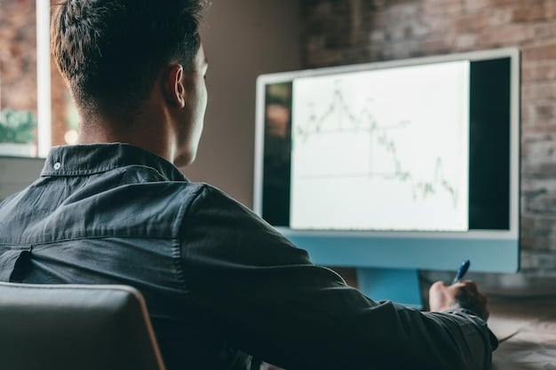 A professional looking at a digital dashboard with various charts and graphs representing productivity metrics, with a green up arrow arrow indicating improvement.