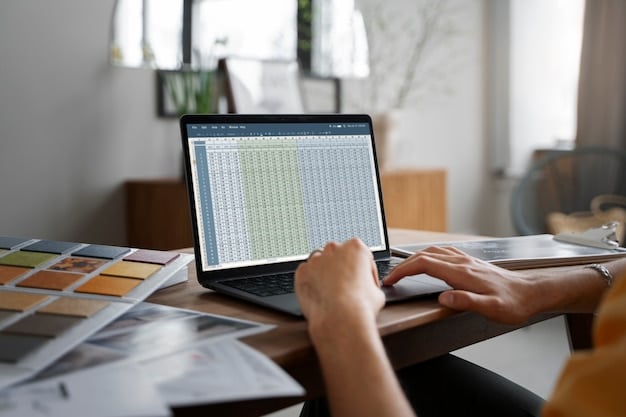 A clean, modern digital interface on a laptop screen showcasing a well-organized task management app. The app clearly displays tasks categorized into four sections, resembling the Eisenhower Matrix. There are icons or labels indicating different types of tasks and their progress.
