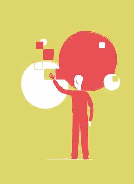 A minimalist illustration of a person with a clear and organized thought bubble above their head, surrounded by clean, icon-based representations of digital task lists, a calendar, and a 'done' checkmark, all against a serene, uncluttered background.