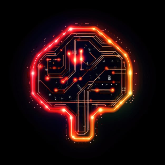 A sleek, minimalistic illustration of a brain with glowing circuits, symbolizing enhanced focus, flanked by digital screens showing blocked notifications and productive work interfaces.